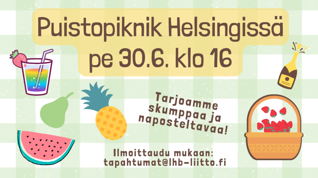 Piknik Helsingissä PE 30.6.2023 klo 16