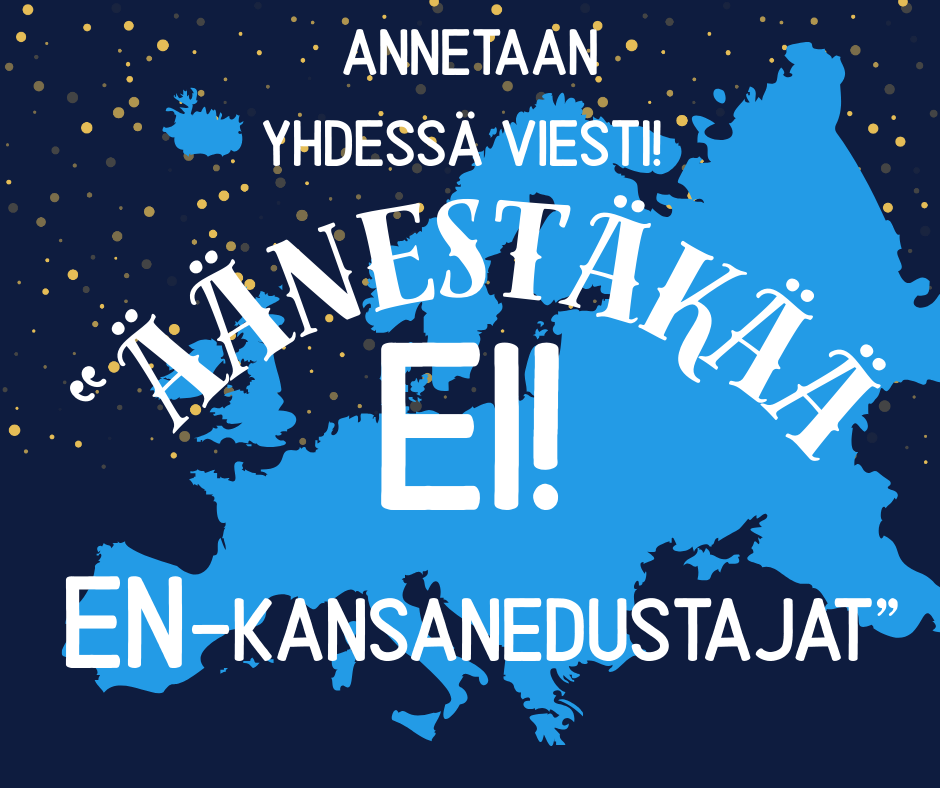 28.1. kokouksessa tulee äänestää EI eheytysehdotukseen