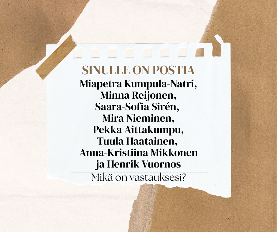 Sähköpostimme EN-kansanedustajille